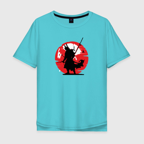 Мужская футболка хлопок Oversize с принтом Fearless warrior в Белгороде, 100% хлопок | свободный крой, круглый ворот, “спинка” длиннее передней части | Тематика изображения на принте: 