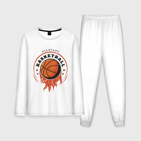 Мужская пижама с лонгсливом хлопок с принтом Allstars Basketball в Курске,  |  | Тематика изображения на принте: 