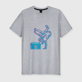 Мужская футболка хлопок Slim с принтом Hip Hop Dance в Кировске, 92% хлопок, 8% лайкра | приталенный силуэт, круглый вырез ворота, длина до линии бедра, короткий рукав | 
