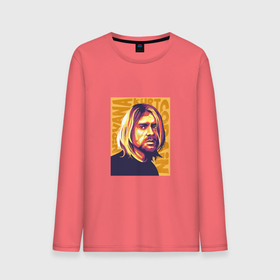 Мужской лонгслив хлопок с принтом Nirvana   Cobain в Белгороде, 100% хлопок |  | 
