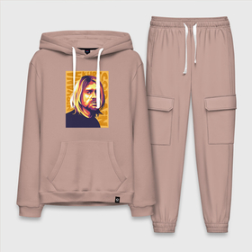 Мужской костюм хлопок с толстовкой с принтом Nirvana   Cobain в Архангельске,  |  | Тематика изображения на принте: 