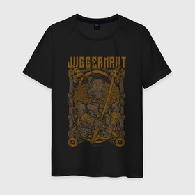 Мужская футболка хлопок с принтом Juggernaut арт в Кировске, 100% хлопок | прямой крой, круглый вырез горловины, длина до линии бедер, слегка спущенное плечо. | Тематика изображения на принте: 