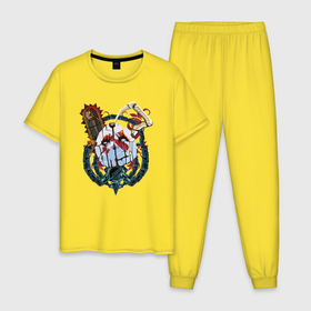 Мужская пижама хлопок с принтом Пудж арт в Белгороде, 100% хлопок | брюки и футболка прямого кроя, без карманов, на брюках мягкая резинка на поясе и по низу штанин
 | 