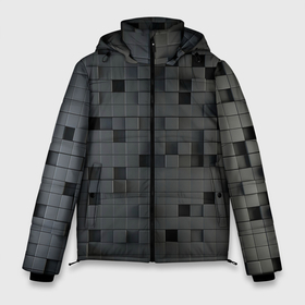 Мужская зимняя куртка 3D с принтом Пиксельный объёмный паттерн в Тюмени, верх — 100% полиэстер; подкладка — 100% полиэстер; утеплитель — 100% полиэстер | длина ниже бедра, свободный силуэт Оверсайз. Есть воротник-стойка, отстегивающийся капюшон и ветрозащитная планка. 

Боковые карманы с листочкой на кнопках и внутренний карман на молнии. | 