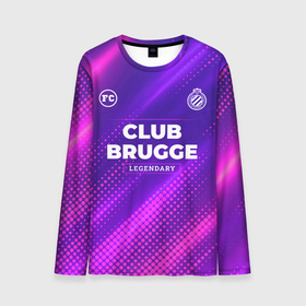Мужской лонгслив 3D с принтом Club Brugge legendary sport grunge в Белгороде, 100% полиэстер | длинные рукава, круглый вырез горловины, полуприлегающий силуэт | 