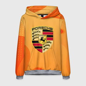 Мужская толстовка 3D с принтом Porsche Абстракция в городе Новоалтайск, 100% полиэстер | двухслойный капюшон со шнурком для регулировки, мягкие манжеты на рукавах и по низу толстовки, спереди карман-кенгуру с мягким внутренним слоем. | 
