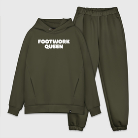 Мужской костюм хлопок OVERSIZE с принтом FOOTWORK QUEEN в Санкт-Петербурге,  |  | 