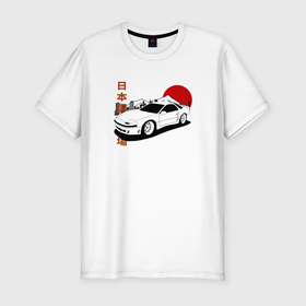 Мужская футболка хлопок Slim с принтом 3000gt Japanese Retro Car в Екатеринбурге, 92% хлопок, 8% лайкра | приталенный силуэт, круглый вырез ворота, длина до линии бедра, короткий рукав | 