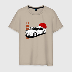 Мужская футболка хлопок с принтом 3000gt Japanese Retro Car в Белгороде, 100% хлопок | прямой крой, круглый вырез горловины, длина до линии бедер, слегка спущенное плечо. | 
