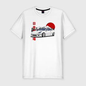 Мужская футболка хлопок Slim с принтом Toyota celica gt s JDM Retro в Екатеринбурге, 92% хлопок, 8% лайкра | приталенный силуэт, круглый вырез ворота, длина до линии бедра, короткий рукав | Тематика изображения на принте: 