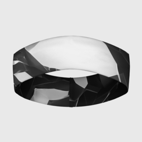 Повязка на голову 3D с принтом Осколки кристалла, тёмная абстракция в Курске,  |  | 