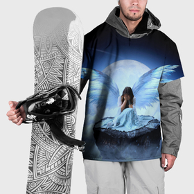 Накидка на куртку 3D с принтом Плачущий ангел   девушка в Курске, 100% полиэстер |  | 