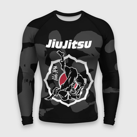 Мужской рашгард 3D с принтом Jiu jitsu throw logo в Петрозаводске,  |  | 