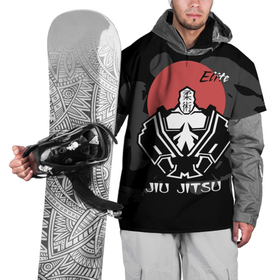 Накидка на куртку 3D с принтом Jiu Jitsu red sun logo в Белгороде, 100% полиэстер |  | 