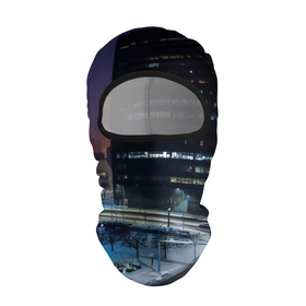 Балаклава 3D с принтом Зимний ночной город в Белгороде, 100% полиэстер, ткань с особыми свойствами — Activecool | плотность 150–180 г/м2; хорошо тянется, но при этом сохраняет форму. Закрывает шею, вокруг отверстия для глаз кайма. Единый размер | 