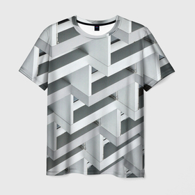 Мужская футболка 3D с принтом Огромное множество блоков   Броня в Курске, 100% полиэфир | прямой крой, круглый вырез горловины, длина до линии бедер | 