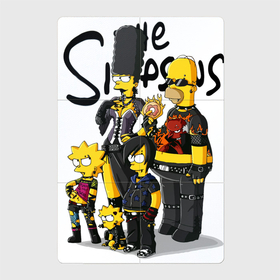 Магнитный плакат 2Х3 с принтом Семейка Симпсонов в кожаной одежде с заклёпками , Полимерный материал с магнитным слоем | 6 деталей размером 9*9 см | 
