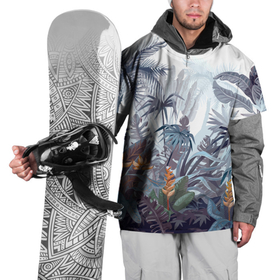 Накидка на куртку 3D с принтом Пышный тропический лес , 100% полиэстер |  | Тематика изображения на принте: 