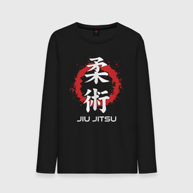 Мужской лонгслив хлопок с принтом Jiu jitsu red splashes , 100% хлопок |  | Тематика изображения на принте: 