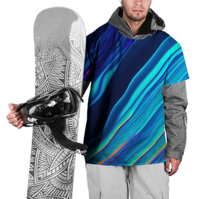 Накидка на куртку 3D с принтом Голографические волны, тёмная абстракция в Кировске, 100% полиэстер |  | Тематика изображения на принте: 
