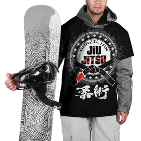 Накидка на куртку 3D с принтом Brazilian fight club Jiu jitsu в Белгороде, 100% полиэстер |  | 