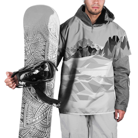 Накидка на куртку 3D с принтом Полигональные стилизованные горы   вершина в Тюмени, 100% полиэстер |  | Тематика изображения на принте: 