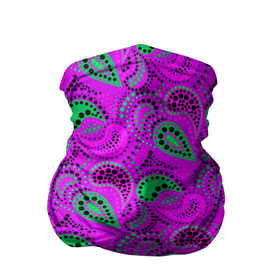 Бандана-труба 3D с принтом Turkish cucumber raspberry and green background в Кировске, 100% полиэстер, ткань с особыми свойствами — Activecool | плотность 150‒180 г/м2; хорошо тянется, но сохраняет форму | 