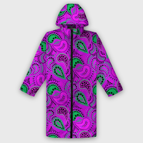 Дождевик унисекс 3D с принтом Turkish cucumber raspberry and green background в Ухте,  |  | 