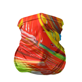 Бандана-труба 3D с принтом Смелые мазки масляной краски в Петрозаводске, 100% полиэстер, ткань с особыми свойствами — Activecool | плотность 150‒180 г/м2; хорошо тянется, но сохраняет форму | Тематика изображения на принте: 