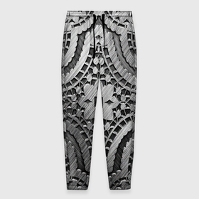 Мужские брюки 3D с принтом Кружевная кольчуга в Белгороде, 100% полиэстер | манжеты по низу, эластичный пояс регулируется шнурком, по бокам два кармана без застежек, внутренняя часть кармана из мелкой сетки | 