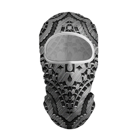 Балаклава 3D с принтом Кружевная кольчуга в Тюмени, 100% полиэстер, ткань с особыми свойствами — Activecool | плотность 150–180 г/м2; хорошо тянется, но при этом сохраняет форму. Закрывает шею, вокруг отверстия для глаз кайма. Единый размер | 