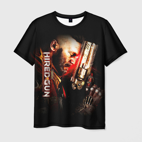 Мужская футболка 3D с принтом Necromunda: Hired Gun   Warhammer 40K в Екатеринбурге, 100% полиэфир | прямой крой, круглый вырез горловины, длина до линии бедер | Тематика изображения на принте: 