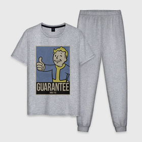 Мужская пижама хлопок с принтом Vault guarantee boy , 100% хлопок | брюки и футболка прямого кроя, без карманов, на брюках мягкая резинка на поясе и по низу штанин
 | Тематика изображения на принте: 
