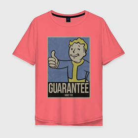Мужская футболка хлопок Oversize с принтом Vault guarantee boy , 100% хлопок | свободный крой, круглый ворот, “спинка” длиннее передней части | 