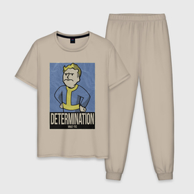 Мужская пижама хлопок с принтом Fallout vault   tec boy в Курске, 100% хлопок | брюки и футболка прямого кроя, без карманов, на брюках мягкая резинка на поясе и по низу штанин
 | 