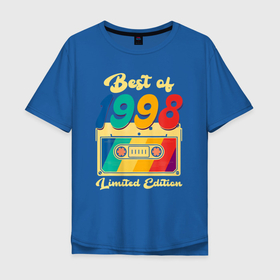 Мужская футболка хлопок Oversize с принтом Лучшее из 1998 в Кировске, 100% хлопок | свободный крой, круглый ворот, “спинка” длиннее передней части | Тематика изображения на принте: 