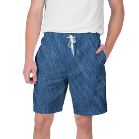 Мужские шорты 3D с принтом Деним   джинсовая ткань текстура в Белгороде,  полиэстер 100% | прямой крой, два кармана без застежек по бокам. Мягкая трикотажная резинка на поясе, внутри которой широкие завязки. Длина чуть выше колен | 