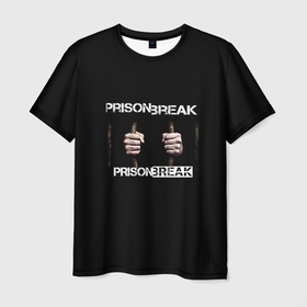 Мужская футболка 3D с принтом Побег сериал в Петрозаводске, 100% полиэфир | прямой крой, круглый вырез горловины, длина до линии бедер | 