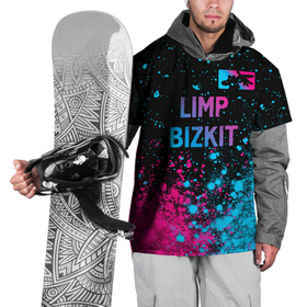 Накидка на куртку 3D с принтом Limp Bizkit   neon gradient: символ сверху в Екатеринбурге, 100% полиэстер |  | Тематика изображения на принте: 