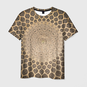 Мужская футболка 3D с принтом Мандала с арабской темой , 100% полиэфир | прямой крой, круглый вырез горловины, длина до линии бедер | 