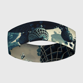 Повязка на голову 3D с принтом Трехмерный готический фрактал в Курске,  |  | Тематика изображения на принте: 