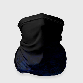 Бандана-труба 3D с принтом Однотонный черный и темно синий гранжевый градиент в Тюмени, 100% полиэстер, ткань с особыми свойствами — Activecool | плотность 150‒180 г/м2; хорошо тянется, но сохраняет форму | 