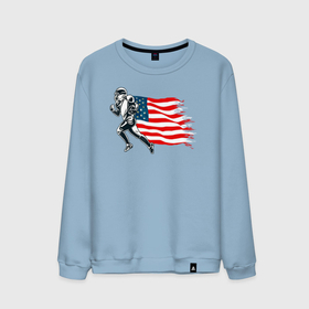 Мужской свитшот хлопок с принтом Американский футбол с флагом США в Курске, 100% хлопок |  | Тематика изображения на принте: 