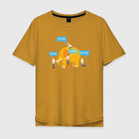 Мужская футболка хлопок Oversize с принтом Its DevOps в Санкт-Петербурге, 100% хлопок | свободный крой, круглый ворот, “спинка” длиннее передней части | 