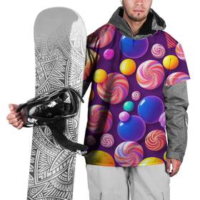 Накидка на куртку 3D с принтом Сладости для радости , 100% полиэстер |  | Тематика изображения на принте: 