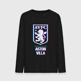 Мужской лонгслив хлопок с принтом Aston Villa FC в стиле glitch в Екатеринбурге, 100% хлопок |  | Тематика изображения на принте: 