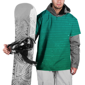 Накидка на куртку 3D с принтом Двоичный код на зеленом фоне в Курске, 100% полиэстер |  | Тематика изображения на принте: 