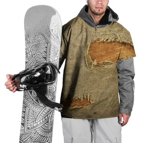 Накидка на куртку 3D с принтом Старая рваная мешковина   авангард в Новосибирске, 100% полиэстер |  | Тематика изображения на принте: 