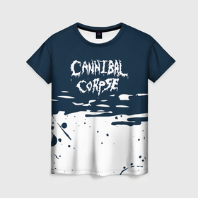 Женская футболка 3D с принтом Cannibal Corpse краска в Курске, 100% полиэфир ( синтетическое хлопкоподобное полотно) | прямой крой, круглый вырез горловины, длина до линии бедер | 