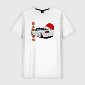 Мужская футболка хлопок Slim с принтом Honda s2000 Roadster Tuning Car в Петрозаводске, 92% хлопок, 8% лайкра | приталенный силуэт, круглый вырез ворота, длина до линии бедра, короткий рукав | 